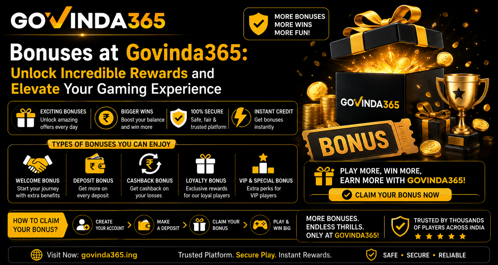 Bonuses at Govinda365: Unlock Incredible Rewards via Govinda365.ing