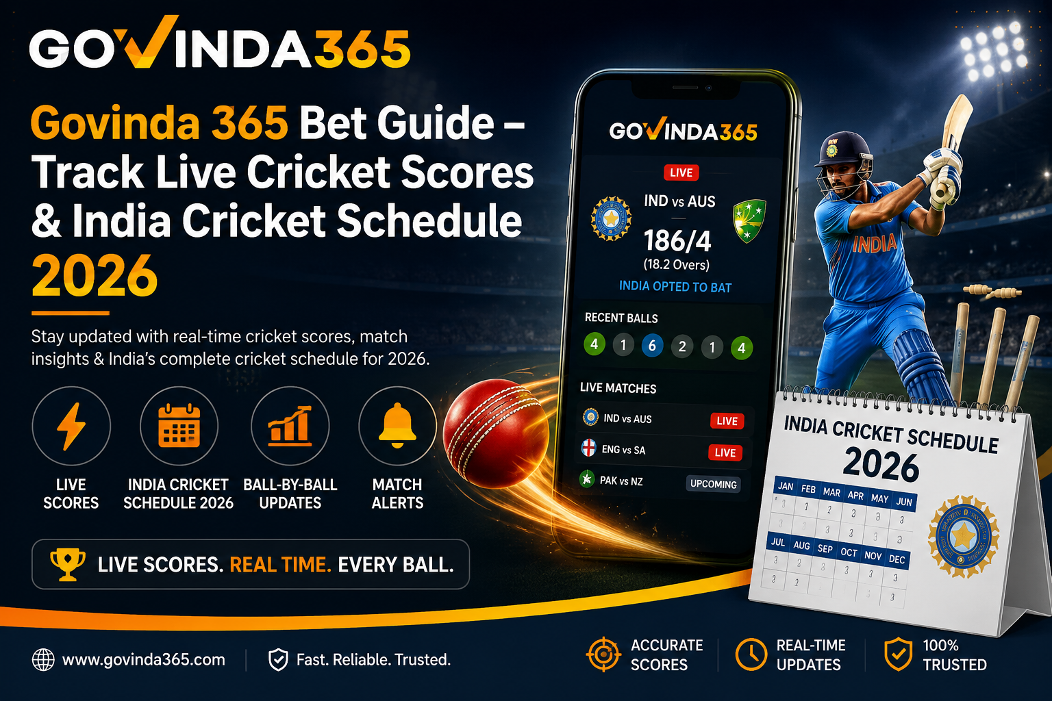 Govinda 365 Bet Guide – Track Live Cricket Scores At Govinda365