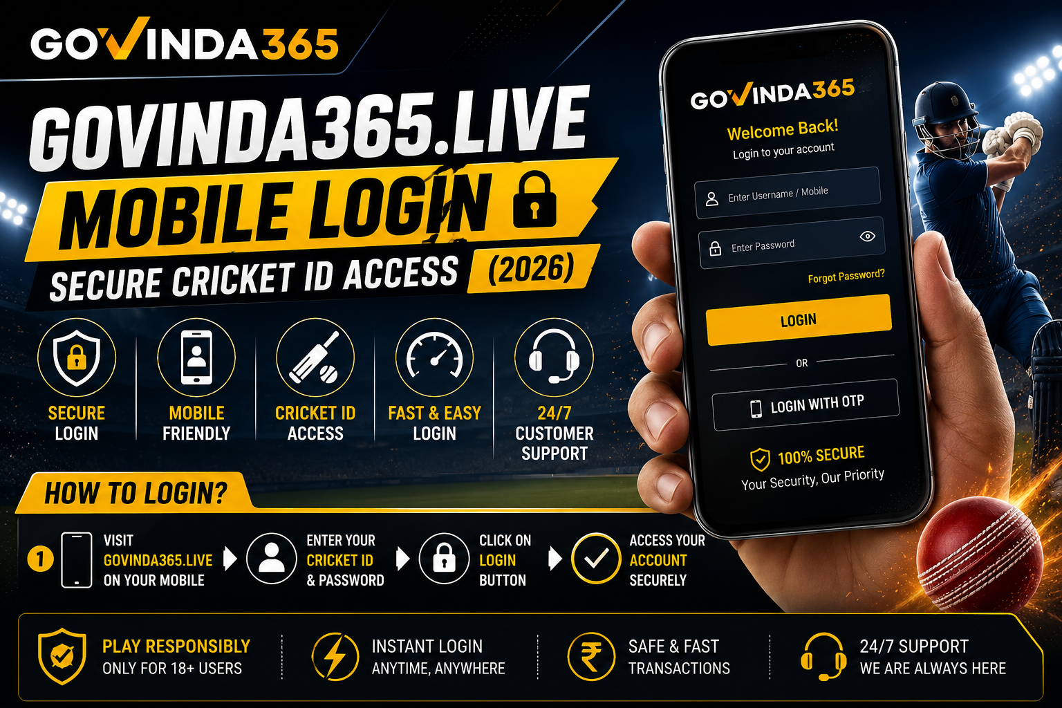 Govinda365.live Mobile Login
